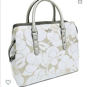Kate Spade Evangeline Floral Silver Bag